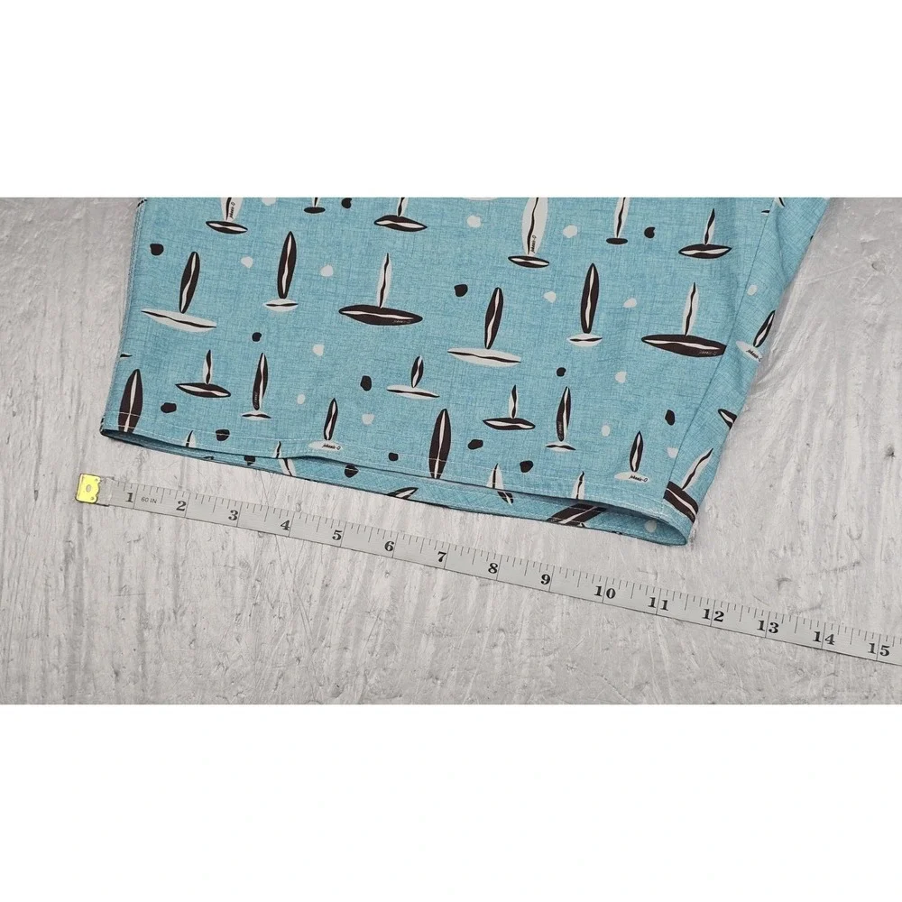 Johnnie-O BoardShorts Mens Large Blue Rowan Half‎ Elastic Stretch Swim Trunks